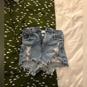 light wash Abercrombie and fitch jean shorts